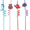 Gifi Paille tortillon fantaisie décor animaux x4