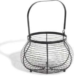 Gifi Panier à oeufs avec poignée métal noir New