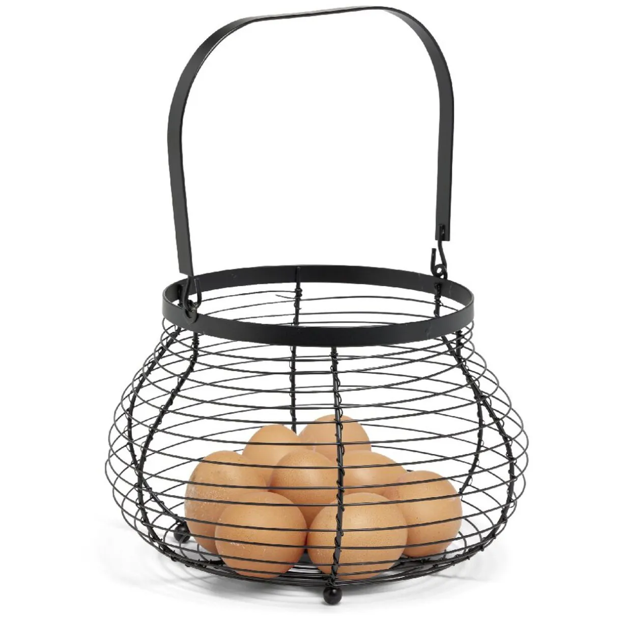 Gifi Panier à oeufs avec poignée métal noir New