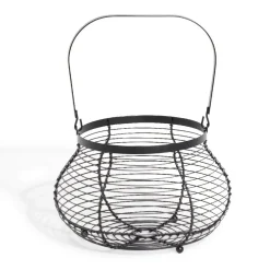 Gifi Panier à oeufs avec poignée métal noir New