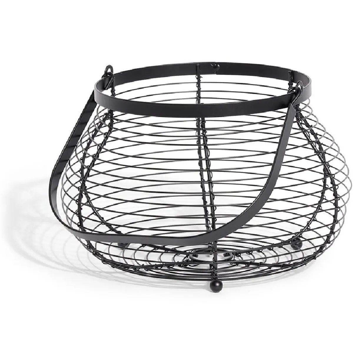 Gifi Panier à oeufs avec poignée métal noir New
