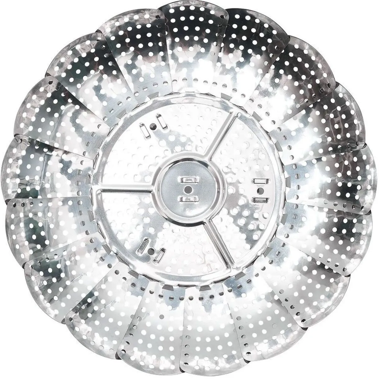 Gifi Panier vapeur réglable métal gris Ø28,5xH9,5cm Discount