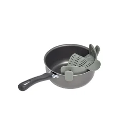 Gifi Passoire casserole à clips silicone gris Discount