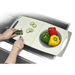 Gifi Planche à découper avec passoire rétractable silicone 56x29,5cm Clearance