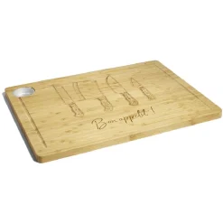 Gifi Planche à découper bambou avec rigole et récupérateur de jus 38x28x1,5cm Online