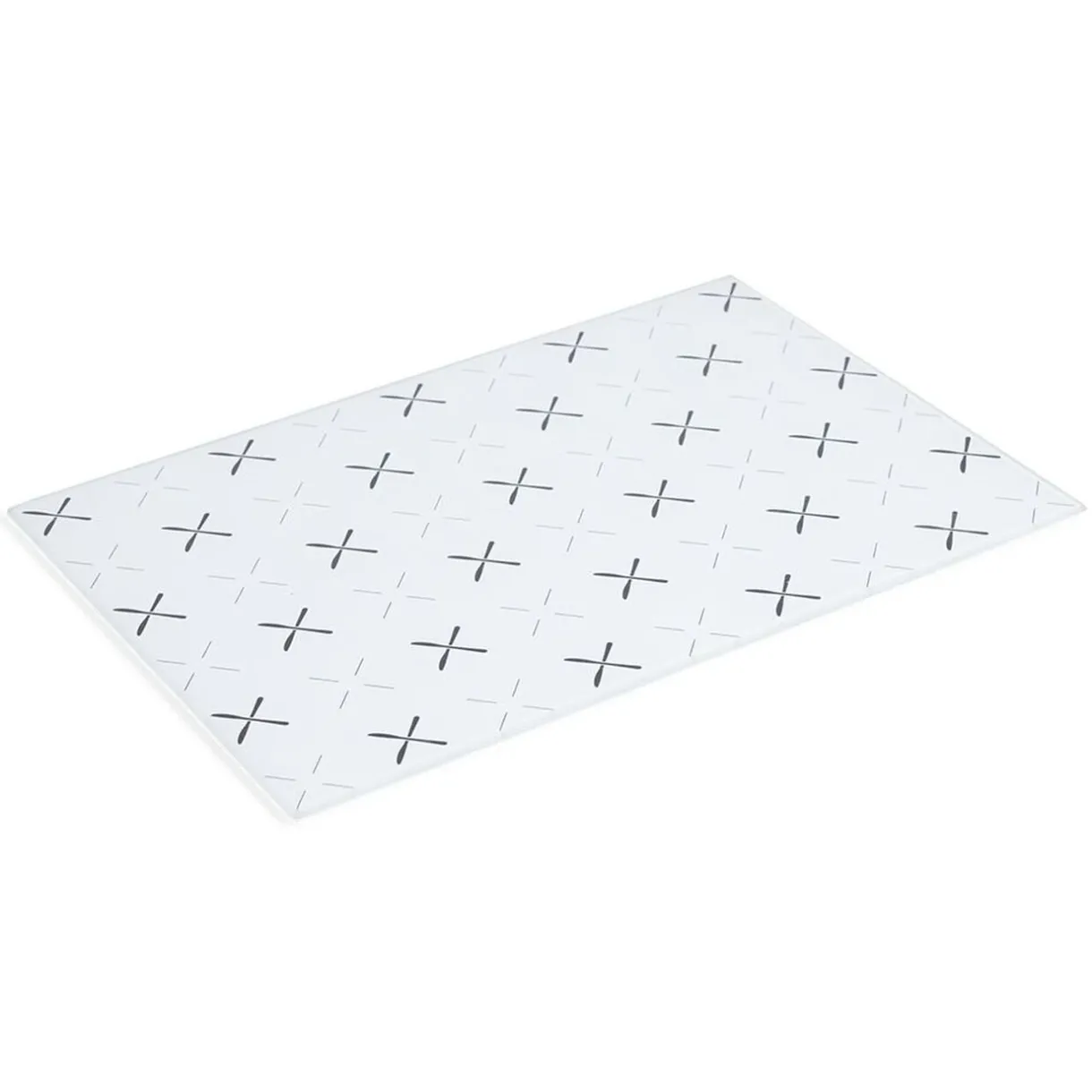 Gifi Planche à découper en verre blanc motif noir - 38x30cm Discount