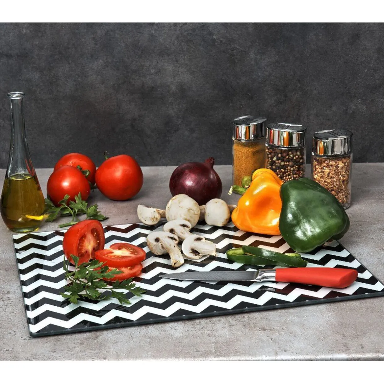 Gifi Planche à découper noire et blanche motif zigzag Sale