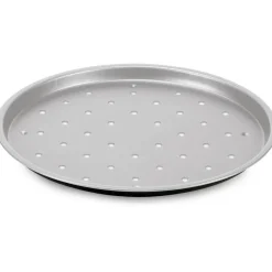 Gifi Plaque à pizza antiadhésive ronde Happy Hour gris noir Sale