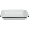 Gifi Plat à four acier émaillé blanc contour bleu Sale