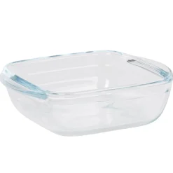 Gifi Plat à four carré en verre couvercle plastique Best