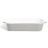 Gifi Plat à four en grès blanc et gris foncé 31x17xH6,2cm Hot
