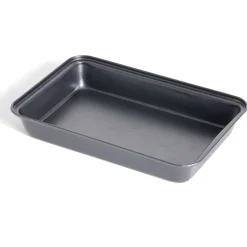 Gifi Plat à four en métal noir 30x20xH4,8cm