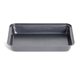 Gifi Plat à four en métal noir 30x20xH4,8cm