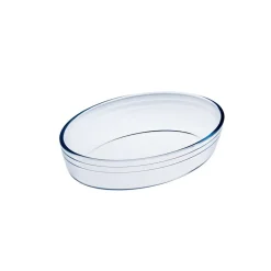 Gifi Plat à four ovale verre transparent