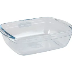 Gifi Plat à four rectangulaire en verre avec couvercle Sale