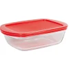 Gifi Plat à four rectangulaire en verre couvercle plastique Hot