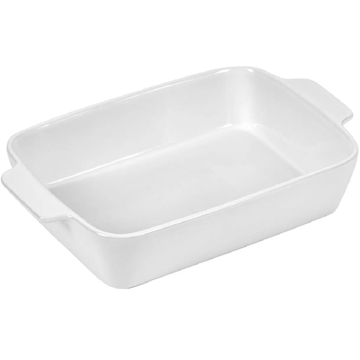 Gifi Plat à four rectangulaire avec poignées gris et blanc Discount