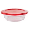 Gifi Plat à four rond en verre couvercle plastique Outlet