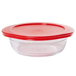 Gifi Plat à four rond en verre couvercle plastique Outlet