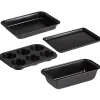 Gifi Plat à pâtisserie acier noir x4 Best
