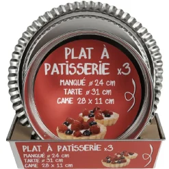 Gifi Plat à pâtisserie x3 Outlet