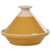 Gifi Plat à tajine en faïence jaune moutarde et blanc ivoire Online
