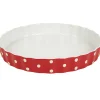 Gifi Plat à tarte rouge à pois blancs Online