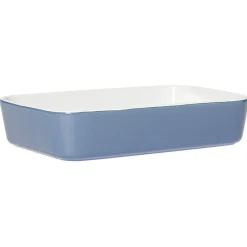 Gifi Plat cuisson rectangulaire exterieur bleu interieur blanc 1L 2L x2 Discount