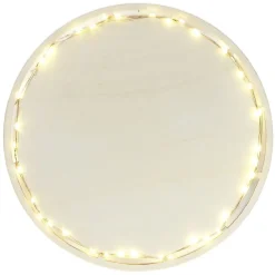 Gifi Plat de présentation à LED Ø26,5cm bois beige Sale