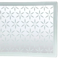 Gifi Plat de service rectangulaire blanc motif flocons New