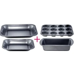 Gifi Plat gris carbone en métal x4
