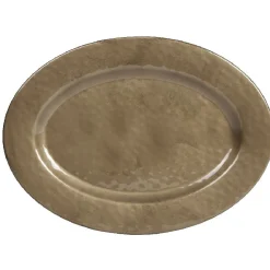 Gifi Plat ovale doré noir martelé Online