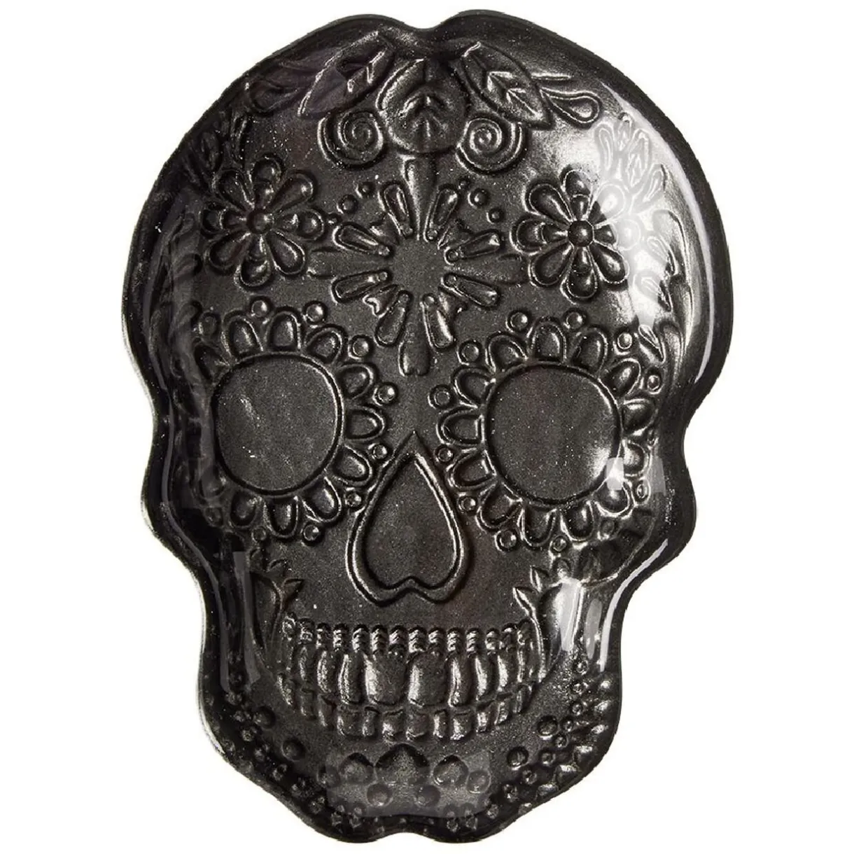 Gifi Plat tête de mort Halloween en verre