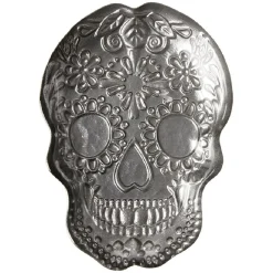 Gifi Plat tête de mort Halloween en verre