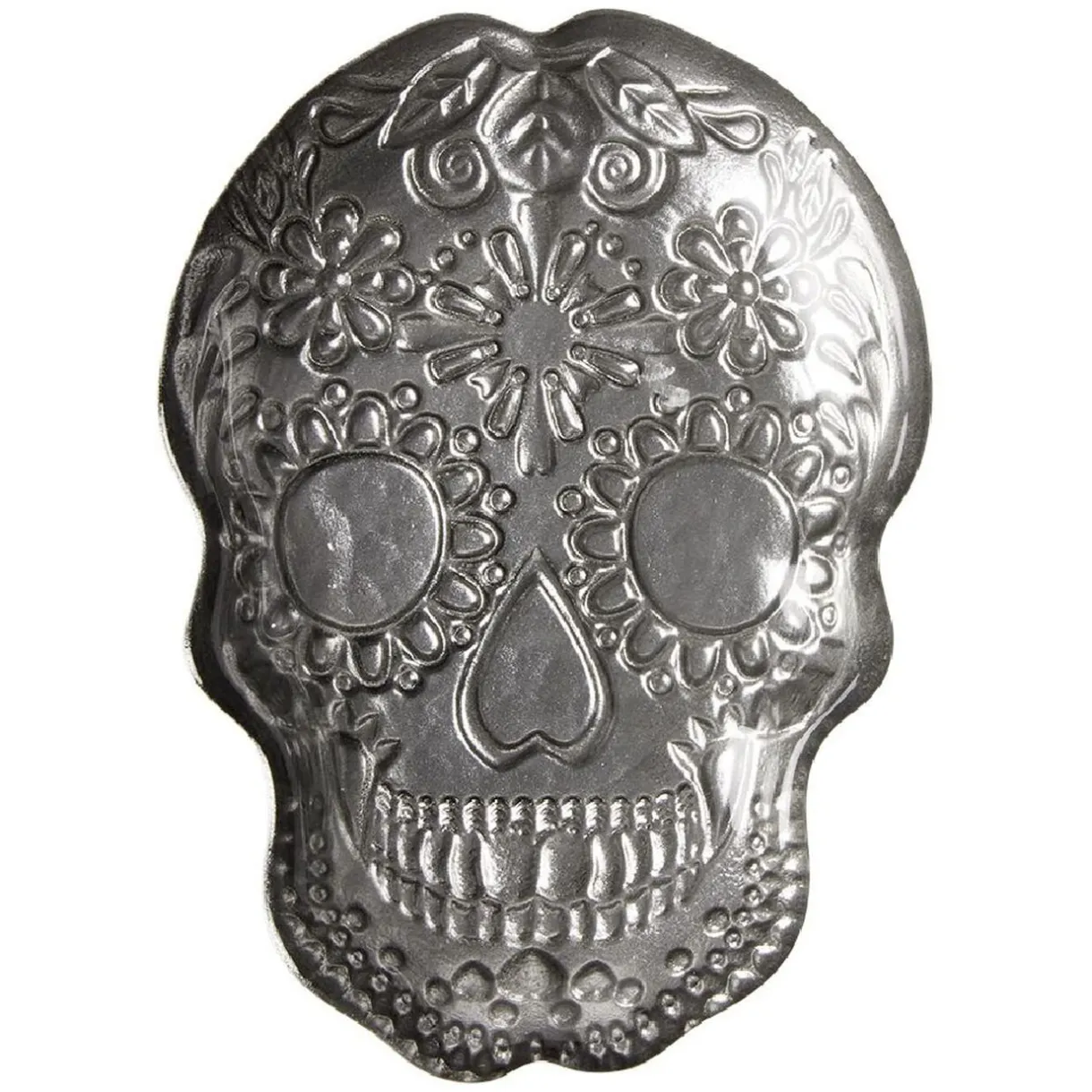 Gifi Plat tête de mort Halloween en verre