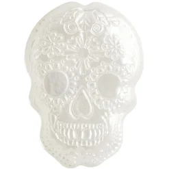 Gifi Plat tête de mort Halloween en verre