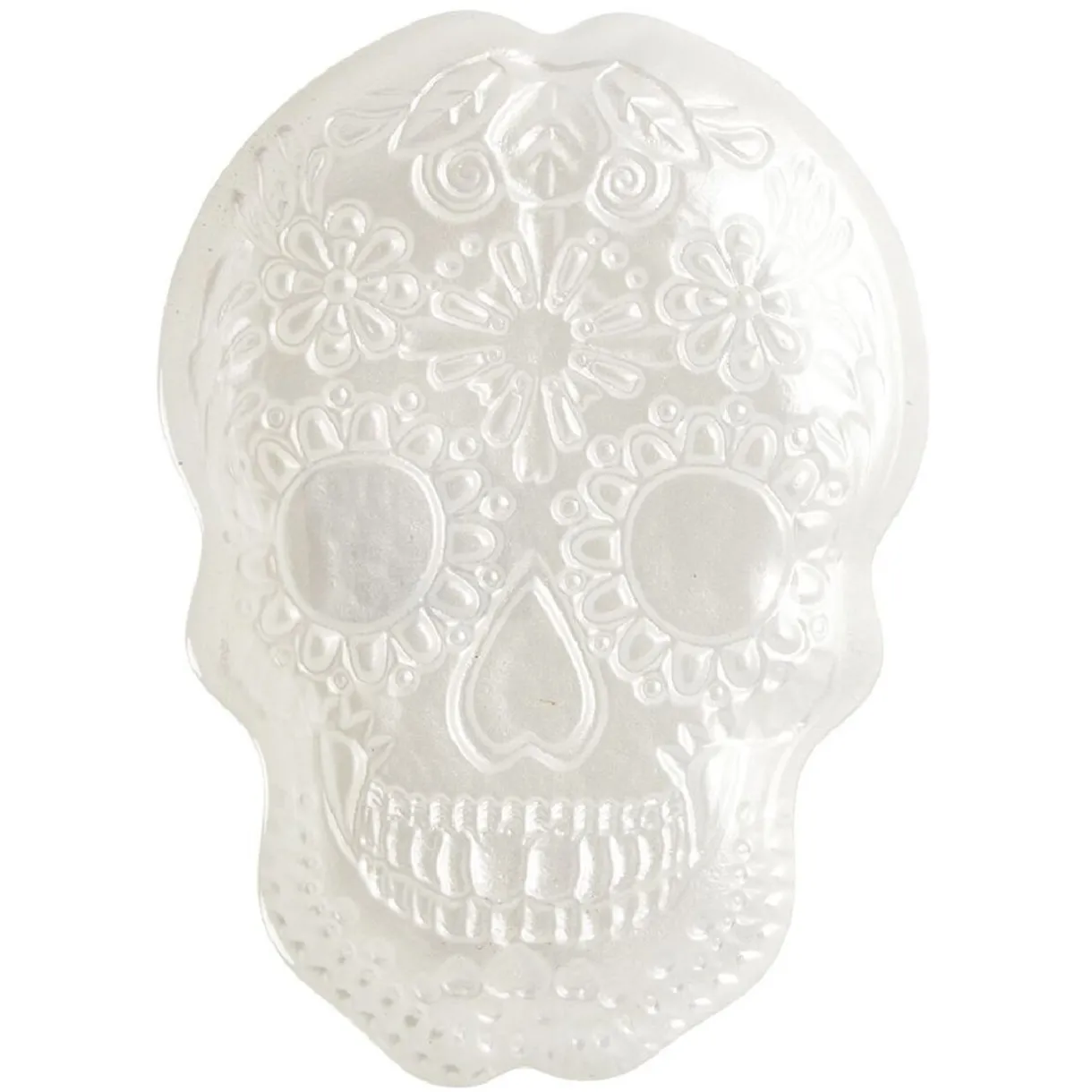Gifi Plat tête de mort Halloween en verre
