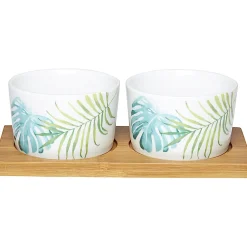Gifi Plateau + 2 coupelles apéritif motif jungle