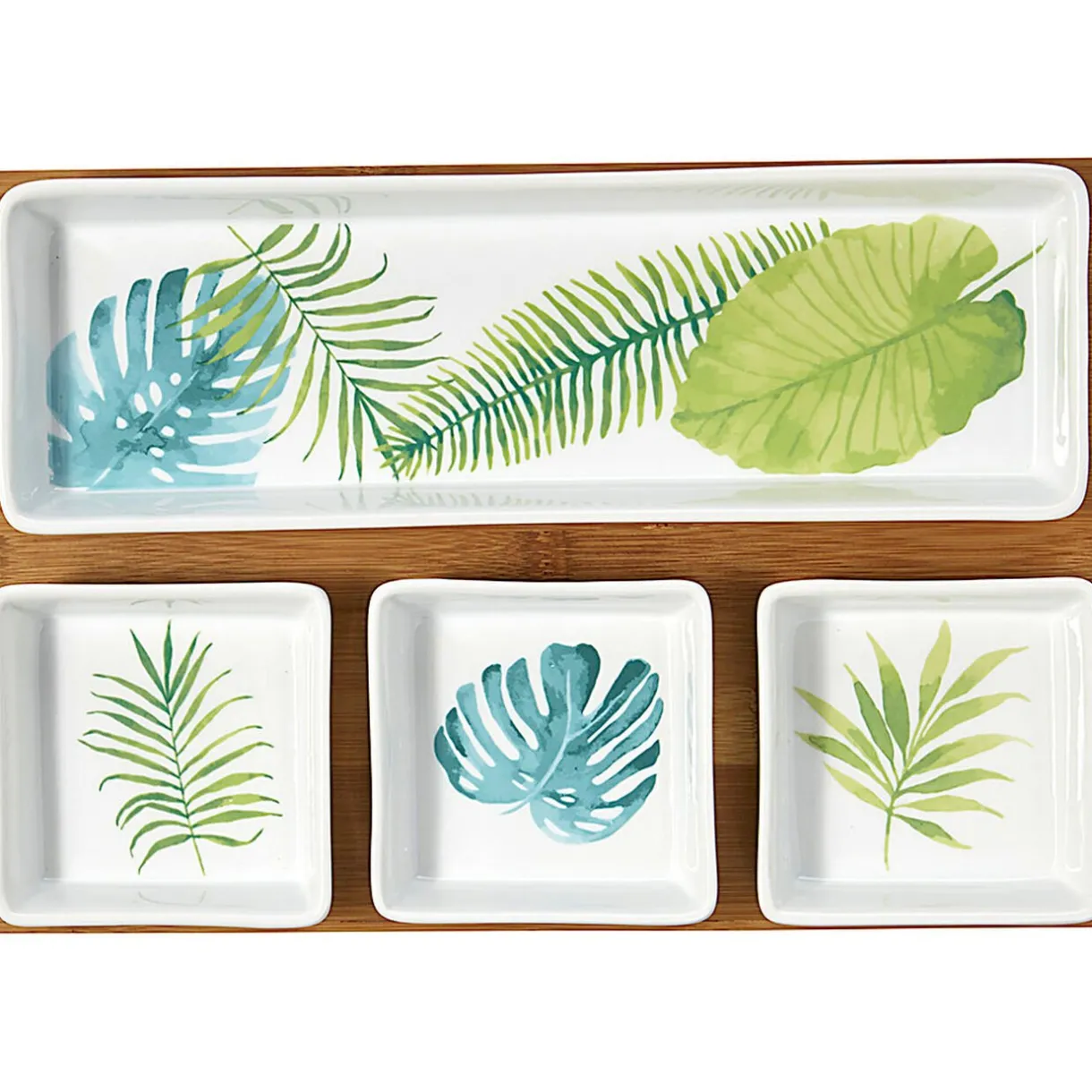 Gifi Plateau + 4 coupelles motif jungle