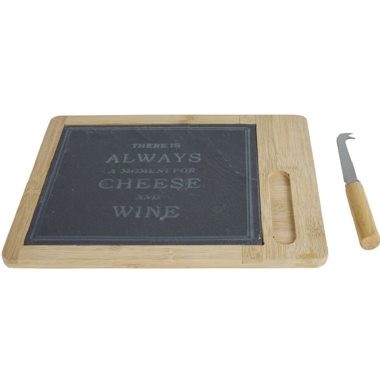 Gifi Plateau à fromage ardoise et 1 couteau