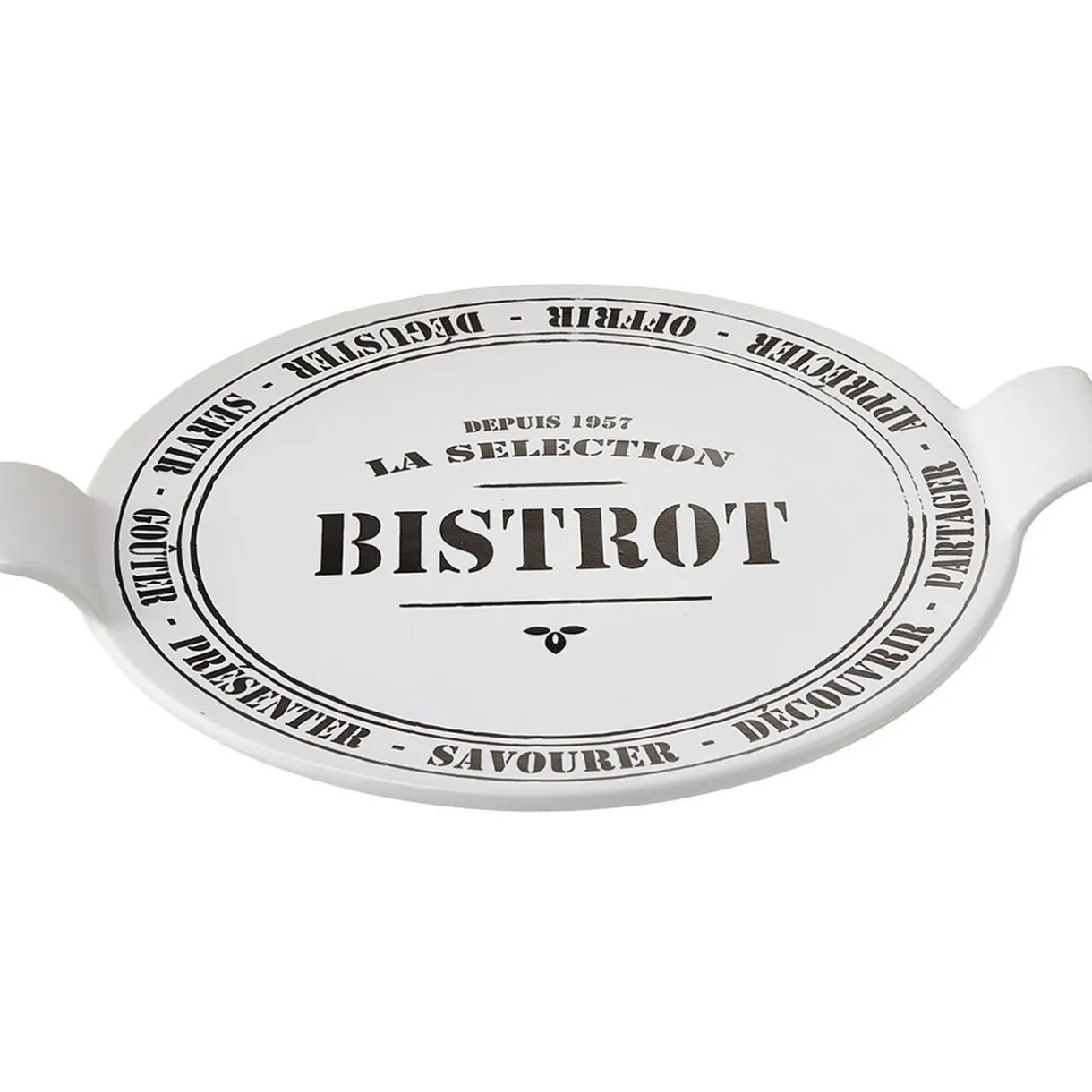 Gifi Plateau à fromage noir et blanc
