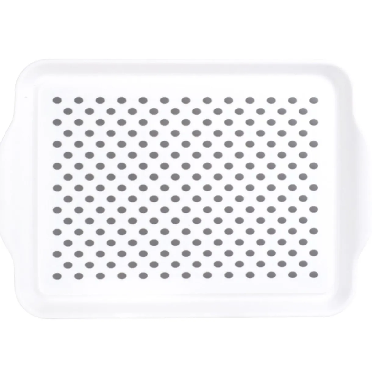 Gifi Plateau antidérapant blanc et gris Hot
