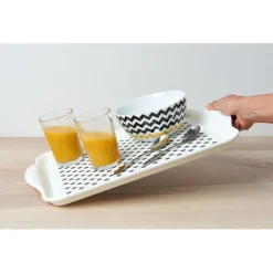 Gifi Plateau antidérapant blanc et gris Hot