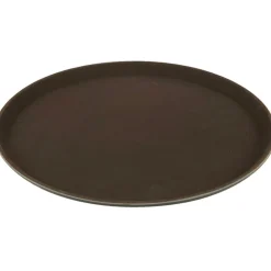 Gifi Plateau antidérapant rond marron New