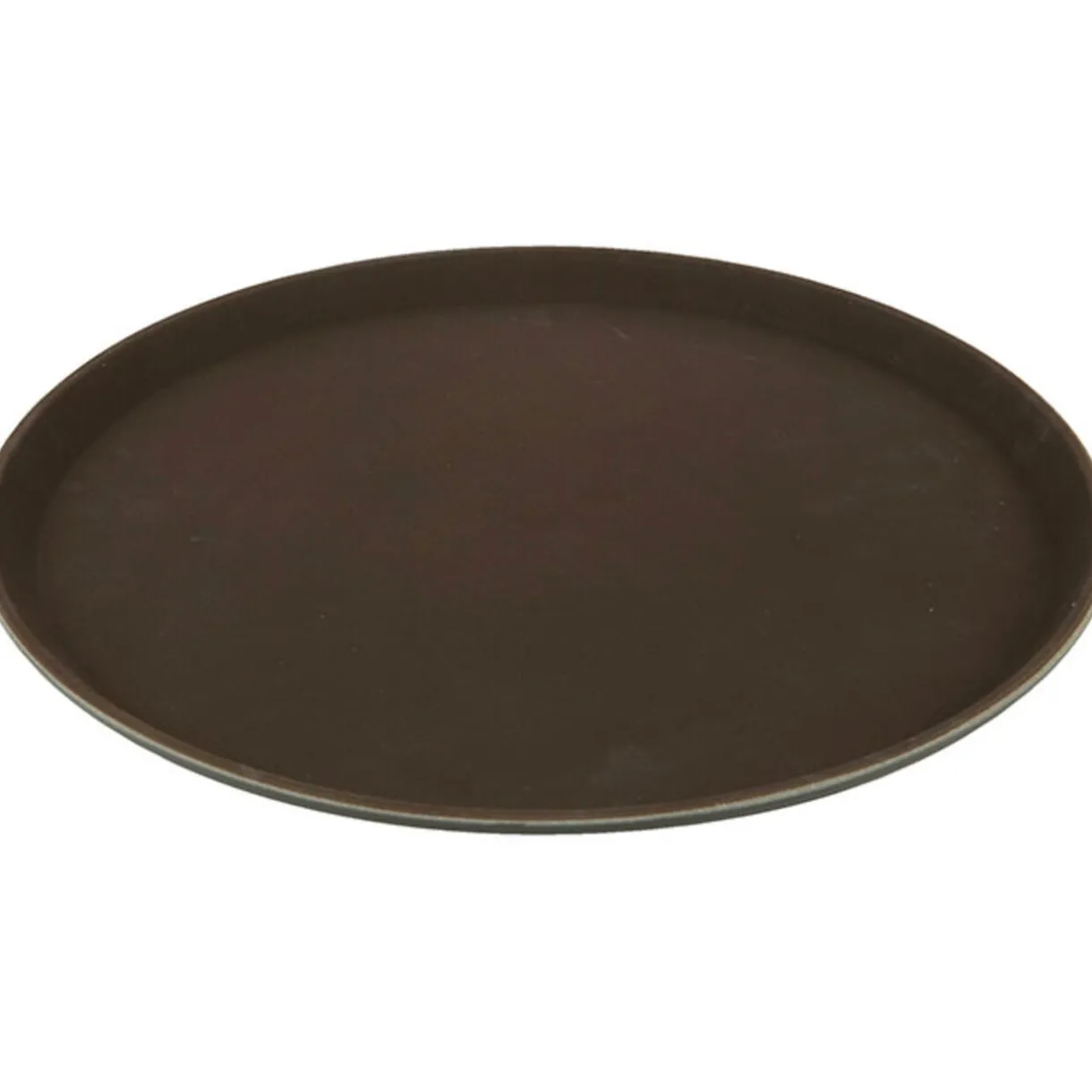 Gifi Plateau antidérapant rond marron New