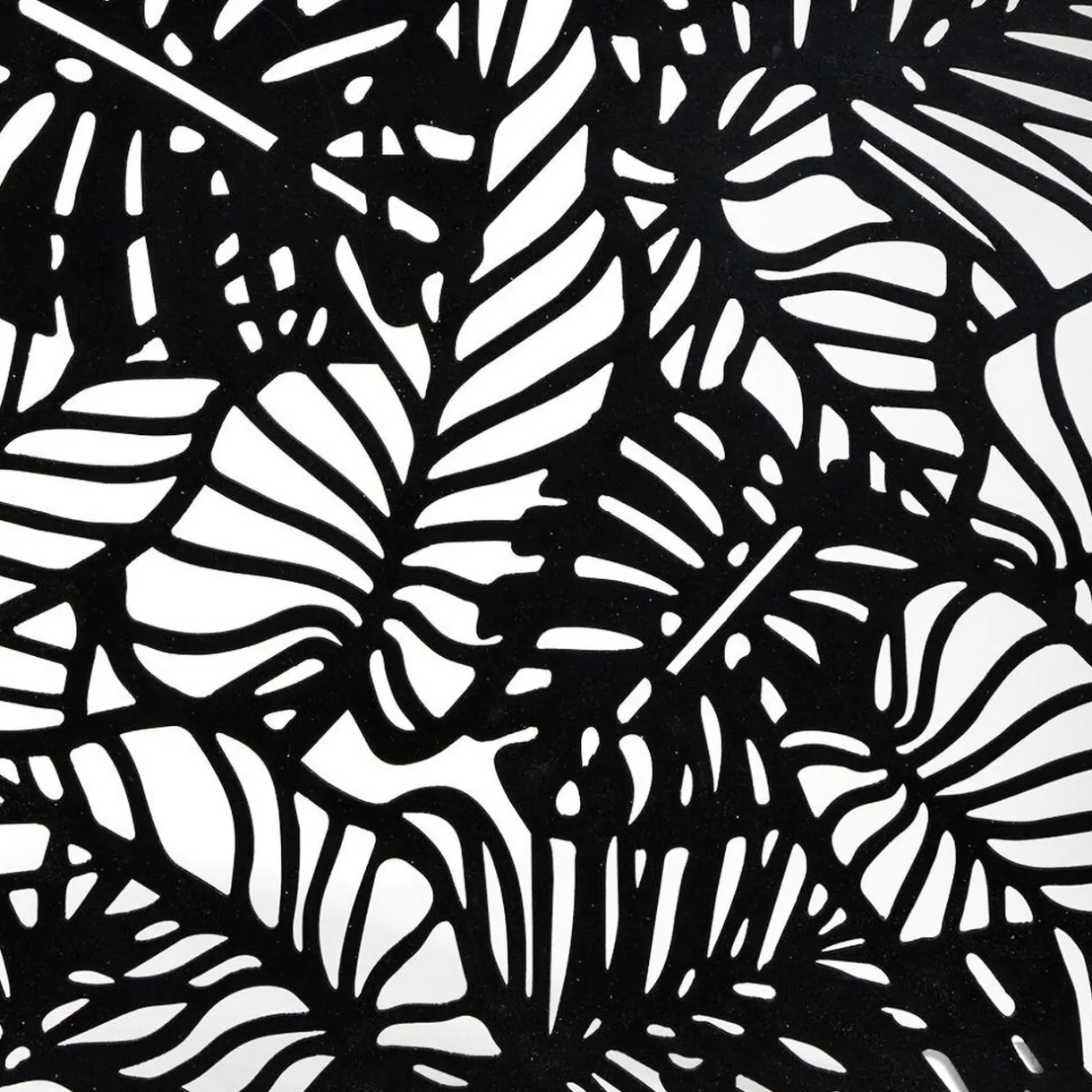 Gifi Plateau avec motif tropical ajouré et fond en verre