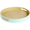 Gifi Plateau bambou contour coloré 35x35xH5cm