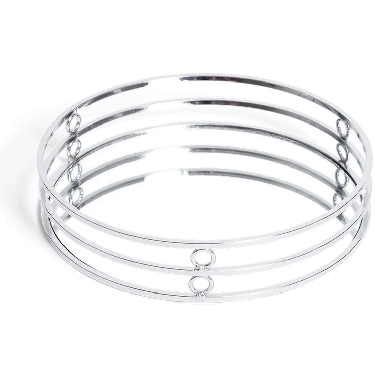 Gifi Plateau Ø19,5cm métal et verre doré