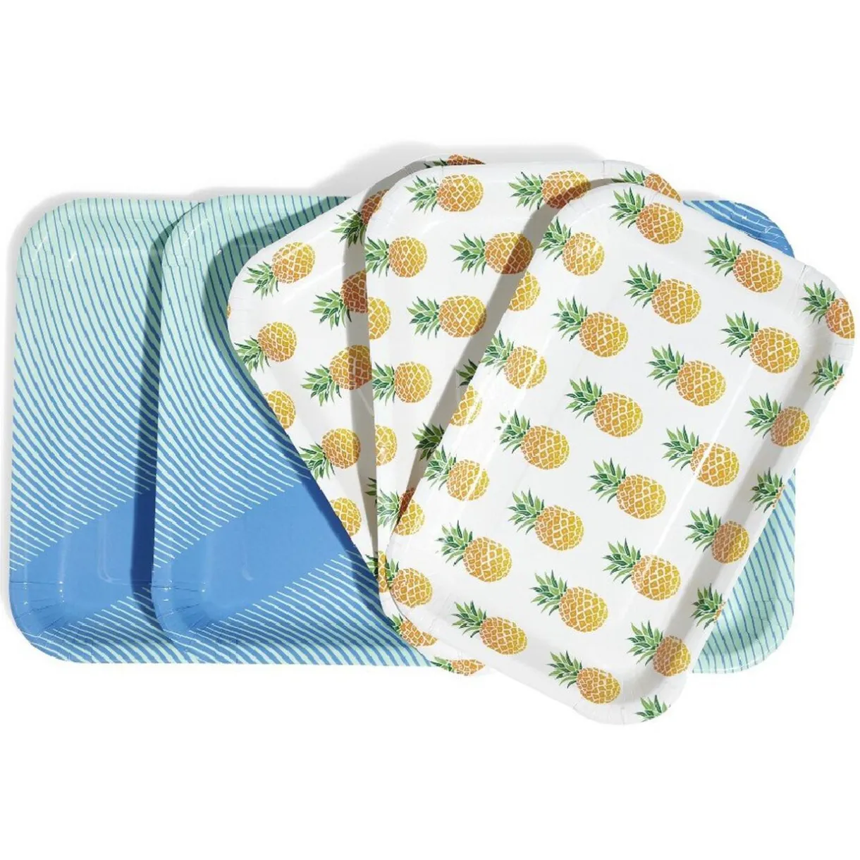 Gifi Plateau de service en carton style tropical x 5