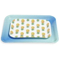 Gifi Plateau de service en carton style tropical x 5